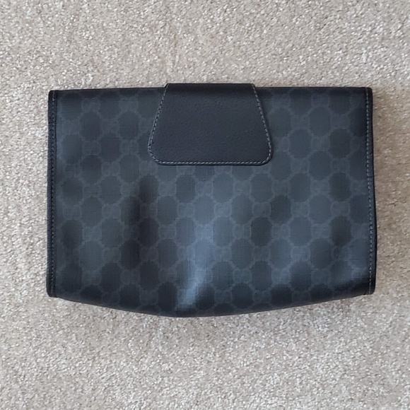 Poor Condition Black Vintage Gucci Clutch - Picture 2 of 8